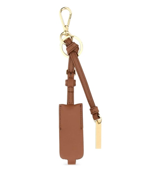 Prada logo-tag leather keyring - Brown - zdjęcie produktu nr 1