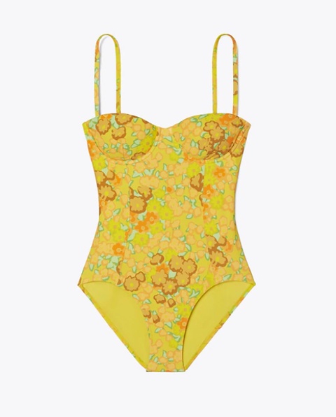 TORY BURCH - Jednoczęściowy strój kąpielowy w kwiaty - zdjęcie produktu nr 1