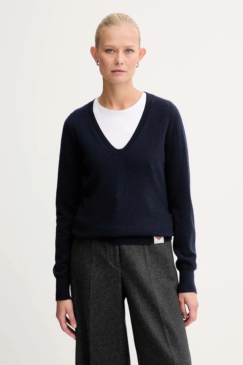 Bally sweter kaszmirowy damski kolor granatowy lekki WKN0AO - zdjęcie produktu nr 1
