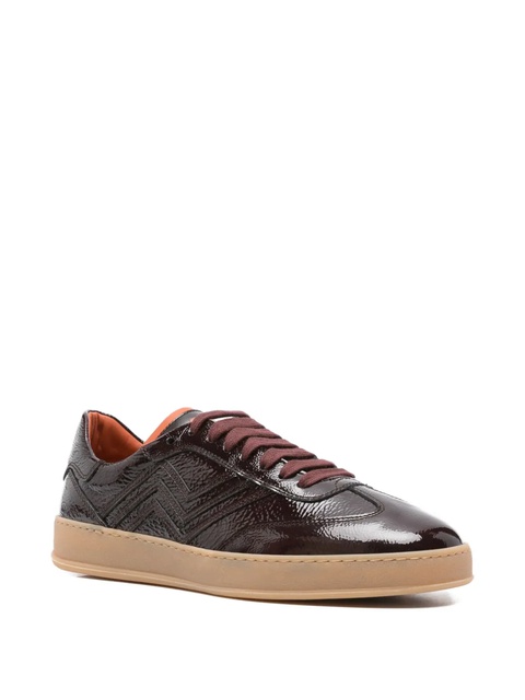 Missoni patent-leather zigzag sneakers - Brown - zdjęcie produktu nr 1