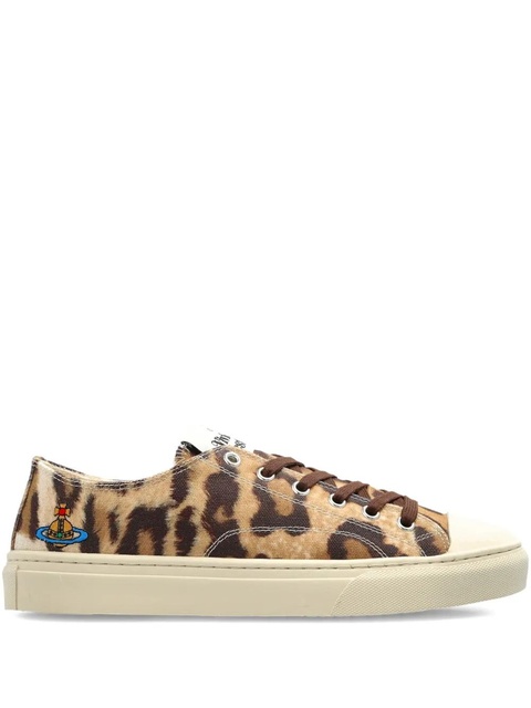 Vivienne Westwood animal-print lace-up sneakers - Brown - zdjęcie produktu nr 1