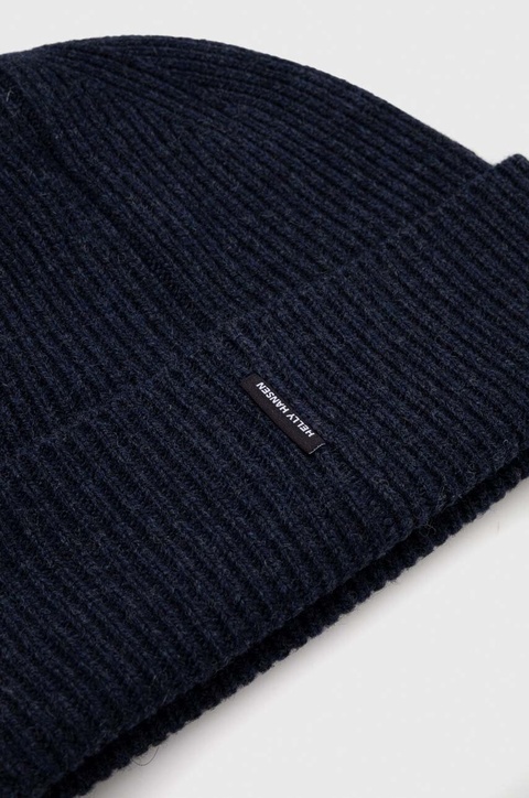 Helly Hansen czapka wełniana kolor granatowy wełniana - zdjęcie produktu nr 2