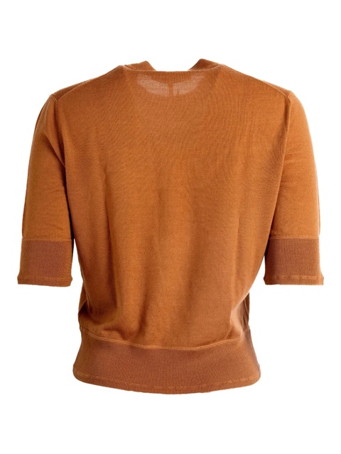 Chloé short-sleeve wool top - Brown - zdjęcie produktu nr 2