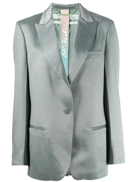 Off-White satin blazer - Green - zdjęcie produktu nr 1