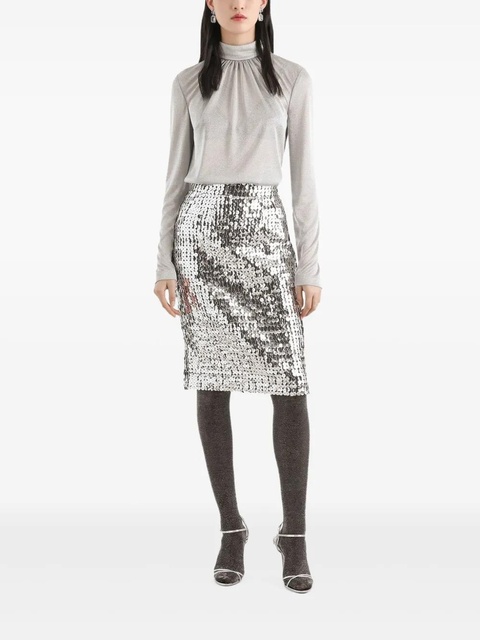 Dolce & Gabbana lamé jersey top - Grey - zdjęcie produktu nr 2