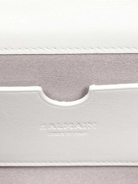 Balmain B-Buzz 23 quilted flap clutch bag - White - zdjęcie produktu nr 1