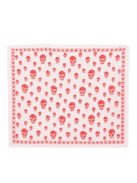 Alexander McQueen Classic Skull foulard scarf - Pink - zdjęcie produktu nr 1