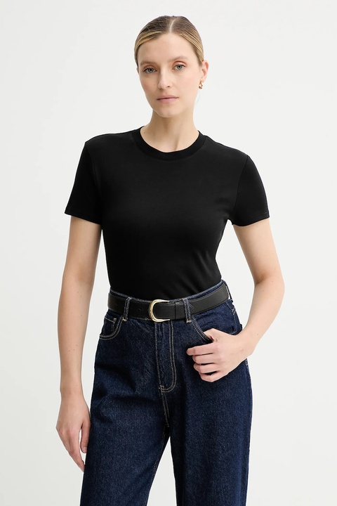 Calvin Klein t-shirt bawełniany damski kolor czarny LV044C216G - zdjęcie produktu nr 1
