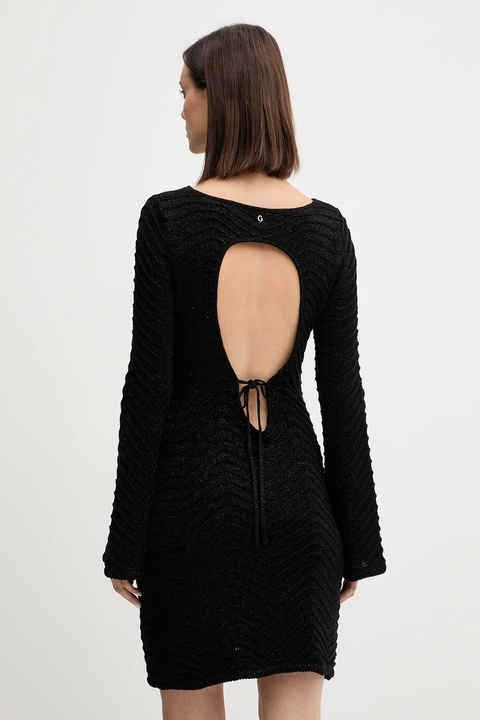 Guess sukienka CHEVRON kolor czarny mini prosta W5BK83 Z0192 - zdjęcie produktu nr 2