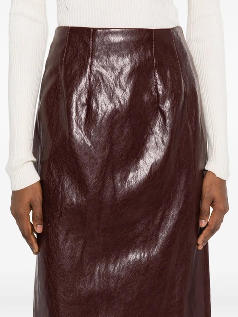 SOLOTRE high-waist midi skirt - Brown - zdjęcie produktu nr 2
