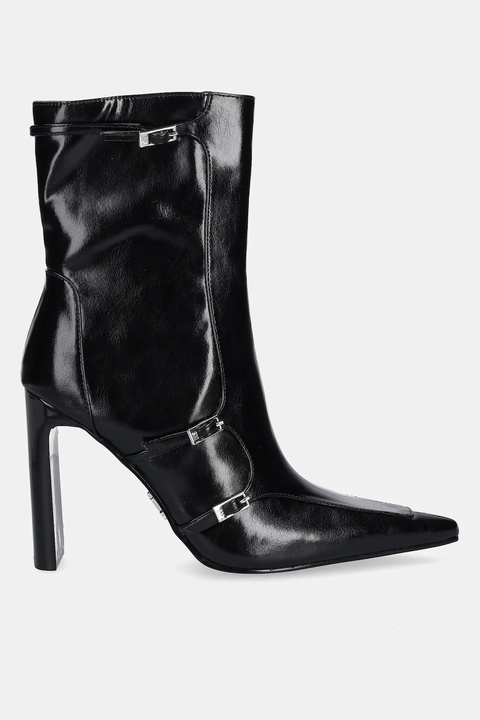 Steve Madden botki Fastened damskie kolor czarny na słupku 11004818 - zdjęcie produktu nr 1