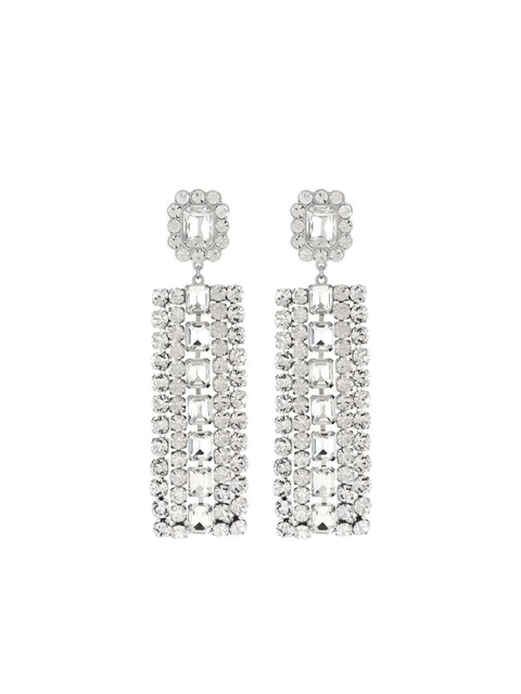 Self-Portrait Crystal drop earrings - Silver - zdjęcie produktu nr 2