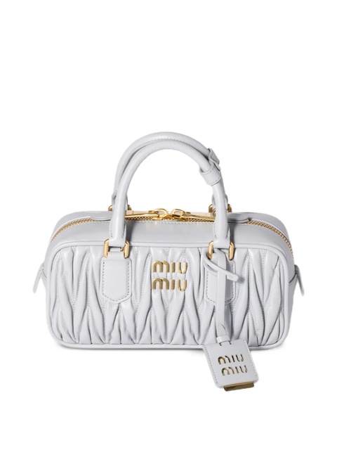 Miu Miu Arcadie matelassé leather tote bag - Grey - zdjęcie produktu nr 1