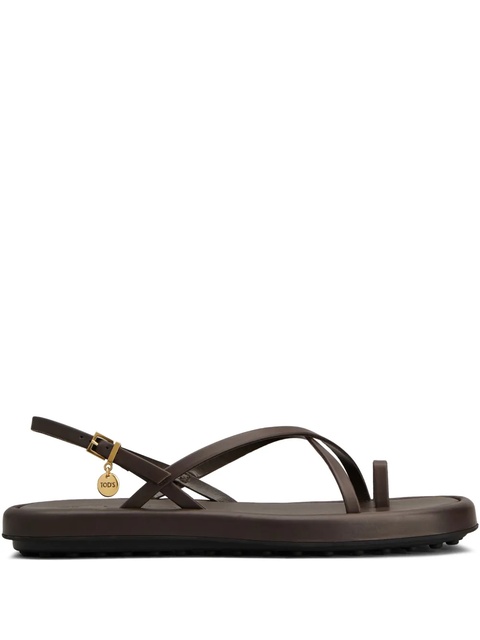 Tod's leather sandals - Brown - zdjęcie produktu nr 1