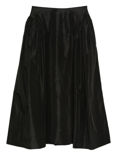 Simone Rocha pleated-detail midi skirt - Black - zdjęcie produktu nr 1