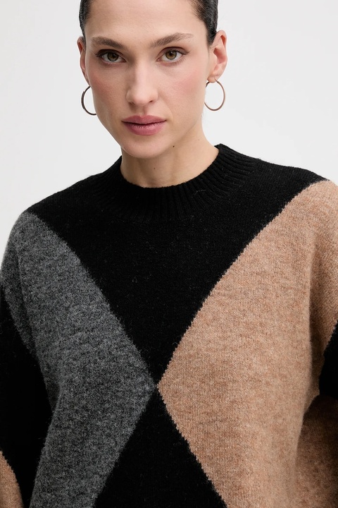 Barbour sweter z dodatkiem wełny SABRINA damski kolor czarny LKN1678 - zdjęcie produktu nr 1