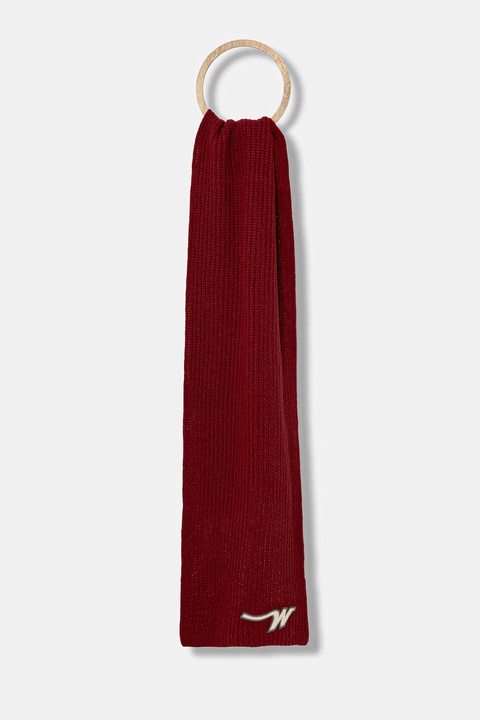 Weekend Max Mara szalik wełniany BARDIES damski kolor bordowy gładki 2525746035600 - zdjęcie produktu nr 1