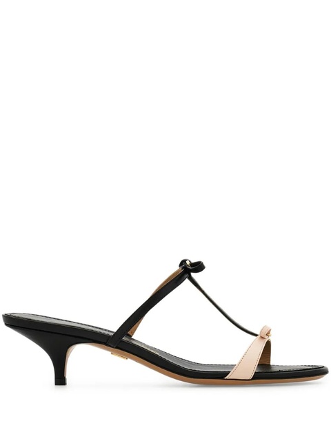 Ferragamo Bow T-strap kitten-heel sandals - Black - zdjęcie produktu nr 1