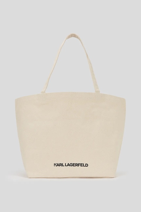 Karl Lagerfeld torebka bawełniana kolor beżowy A3W50108 - zdjęcie produktu nr 2
