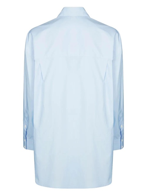PINKO embellished-collar long-sleeve shirt - Blue - zdjęcie produktu nr 2