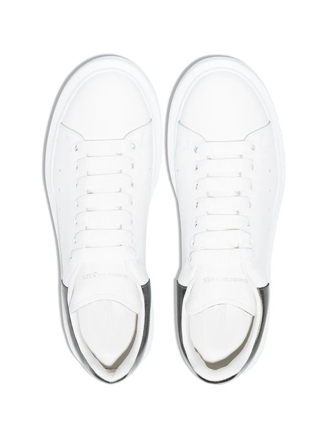 Alexander McQueen Oversized metallic leather sneakers - White - zdjęcie produktu nr 1