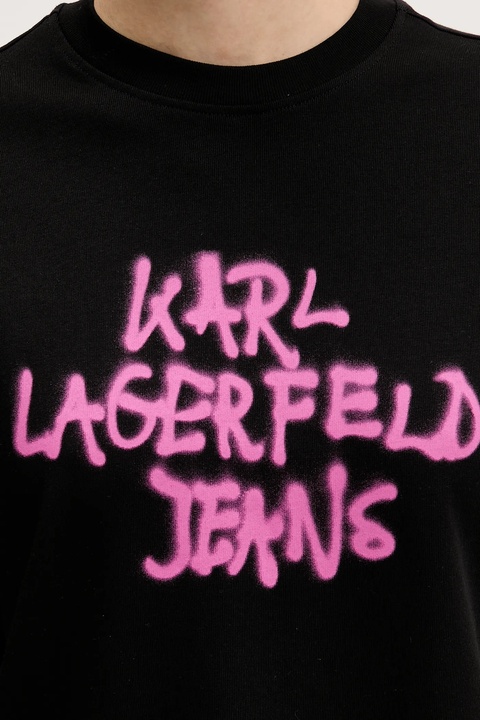 Karl Lagerfeld Jeans sukienka bawełniana kolor czarny mini oversize B1W13043 - zdjęcie produktu nr 2