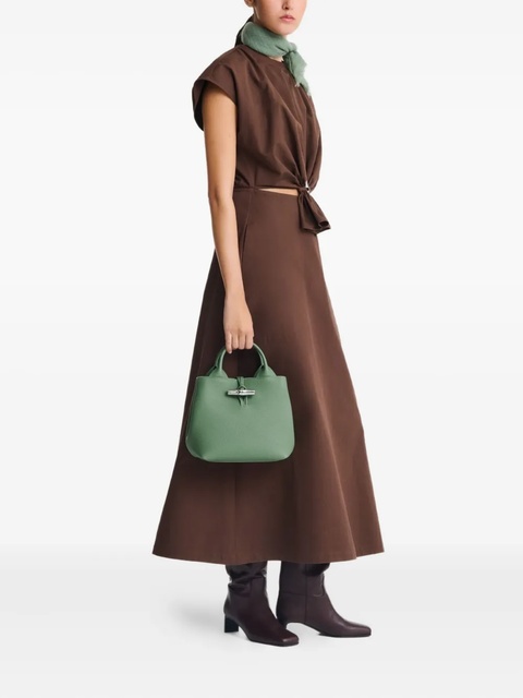 Longchamp small Le Roseau tote bag - Green - zdjęcie produktu nr 1