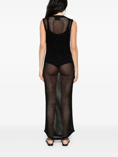 MC2 Saint Barth fishnet maxi dress - Black - zdjęcie produktu nr 2