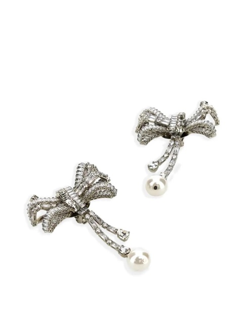 Alessandra Rich crystal-embellished earrings - Silver - zdjęcie produktu nr 1