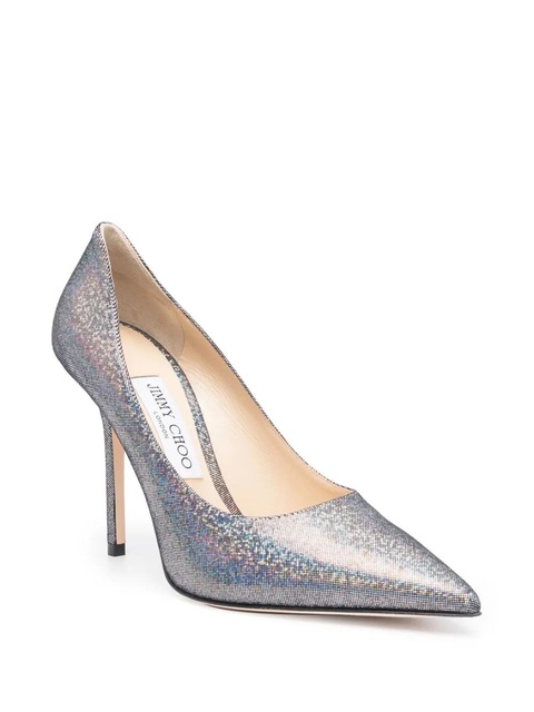 Jimmy Choo Love 100mm holographic-effect pumps - Silver - zdjęcie produktu nr 2