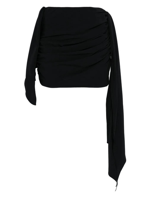 The Attico draped knot mini skirt - Black - zdjęcie produktu nr 1