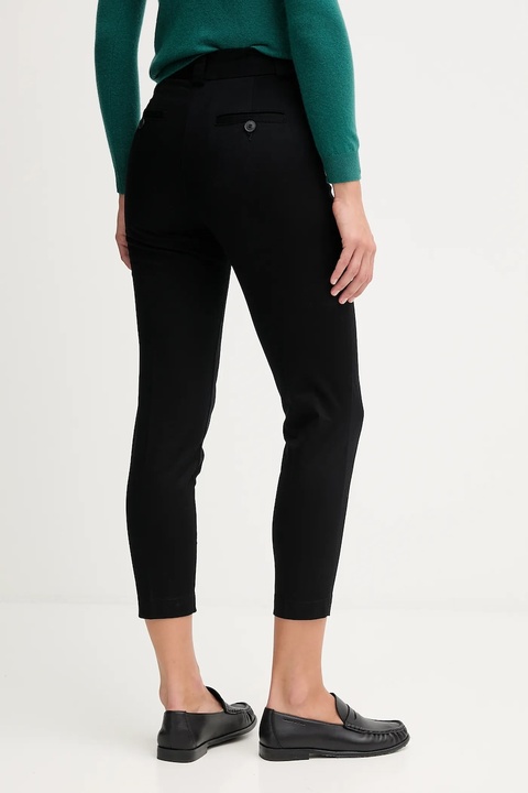 United Colors of Benetton spodnie damskie kolor czarny dopasowane high waist 4FRXDF096 - zdjęcie produktu nr 2