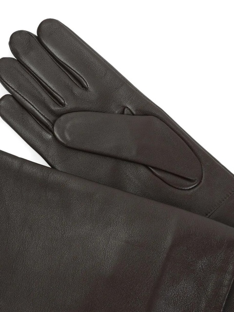 The Frankie Shop leather gloves - Brown - zdjęcie produktu nr 2