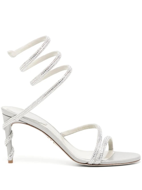 René Caovilla Margot 80mm crystal-embellished sandals - Silver - zdjęcie produktu nr 1