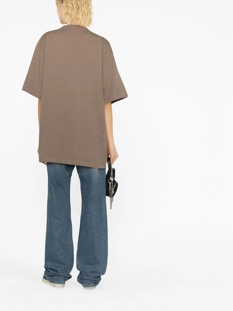 Balenciaga Caps cotton T-shirt - Brown - zdjęcie produktu nr 2