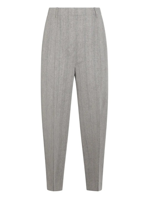 Loro Piana silk straight-leg trousers - Grey - zdjęcie produktu nr 1