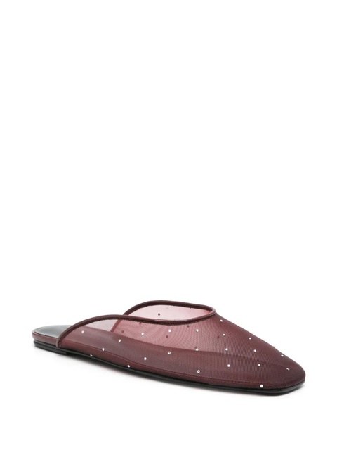Magda Butrym crystal-embellished mesh mules - Red - zdjęcie produktu nr 2