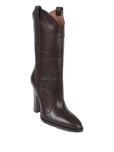 Paris Texas 100mm Lavinia heeled cowboy boots - Brown - zdjęcie produktu nr 1