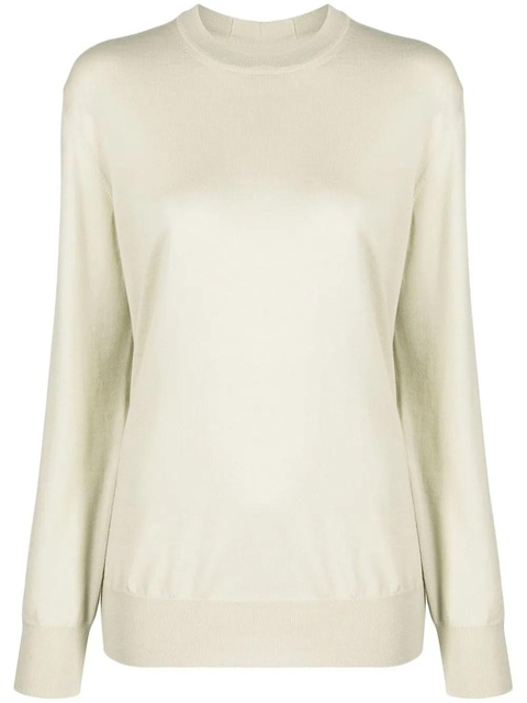 Jil Sander crew-neck wool jumper - Green - zdjęcie produktu nr 1