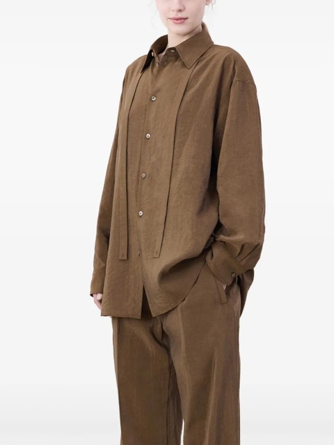 LEMAIRE tie fastening shirt - Brown - zdjęcie produktu nr 2