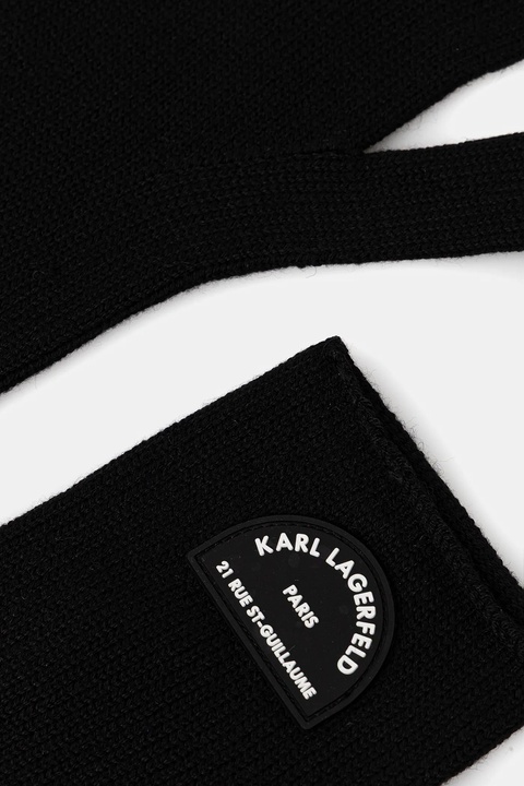 Karl Lagerfeld rękawiczki damskie kolor czarny A4W33014 - zdjęcie produktu nr 2
