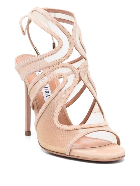 Aquazzura 110mm cut out-detail sandals - Neutrals - zdjęcie produktu nr 2