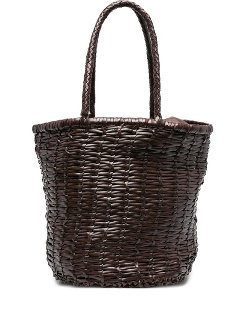 DRAGON DIFFUSION woven-leather bucket bag - Brown - zdjęcie produktu nr 1