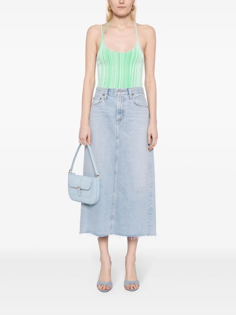 AGOLDE Della high-rise denim skirt - Blue - zdjęcie produktu nr 2
