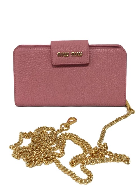 Miu Miu grainy-leather phone case - Pink - zdjęcie produktu nr 2