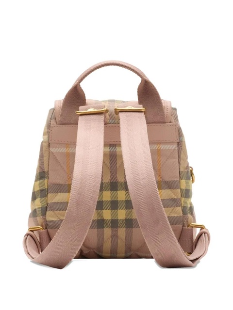 Burberry Horseshoe quilted check backpack mini bag - Pink - zdjęcie produktu nr 1