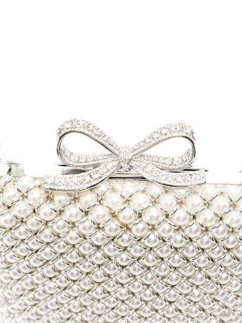 Self-Portrait mini pearl-embellishment tote bag - White - zdjęcie produktu nr 2