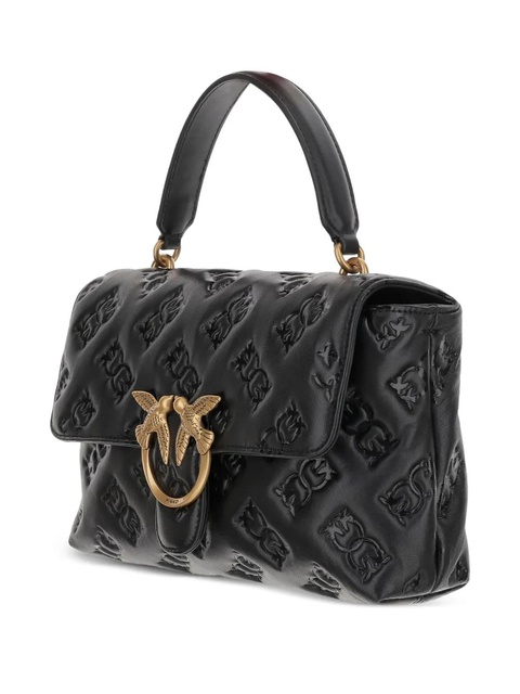 PINKO medium Love embossed tote bag - Black - zdjęcie produktu nr 2