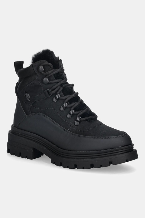 U.S. Polo Assn. botki ALICYA001A damskie kolor czarny na płaskim obcasie ocieplone ALICYA001W/EHY2 - zdjęcie produktu nr 1