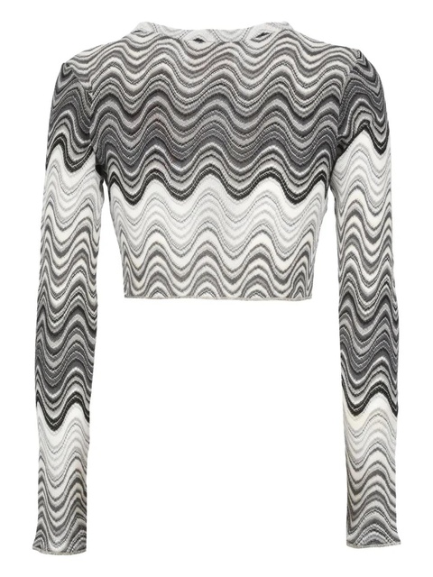 MC2 Saint Barth Siviglia wave-pattern top - Grey - zdjęcie produktu nr 1